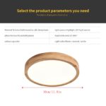Schindora Holz LED Deckenleuchte Ø30 cm, 21 W, 3000 K warmweiss – Energiesparend für Wohnzimmer & Küche – Bild 5