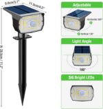 nipify 4er Set Solarleuchten mit Bewegungsmelder – LED Gartenbeleuchtung IP65 wasserdicht – Bild 7