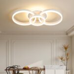 Amdelne Deckenleuchte 65cm dimmbar mit Fernbedienung – 3-Ring LED Design für Wohnzimmer – Bild 7