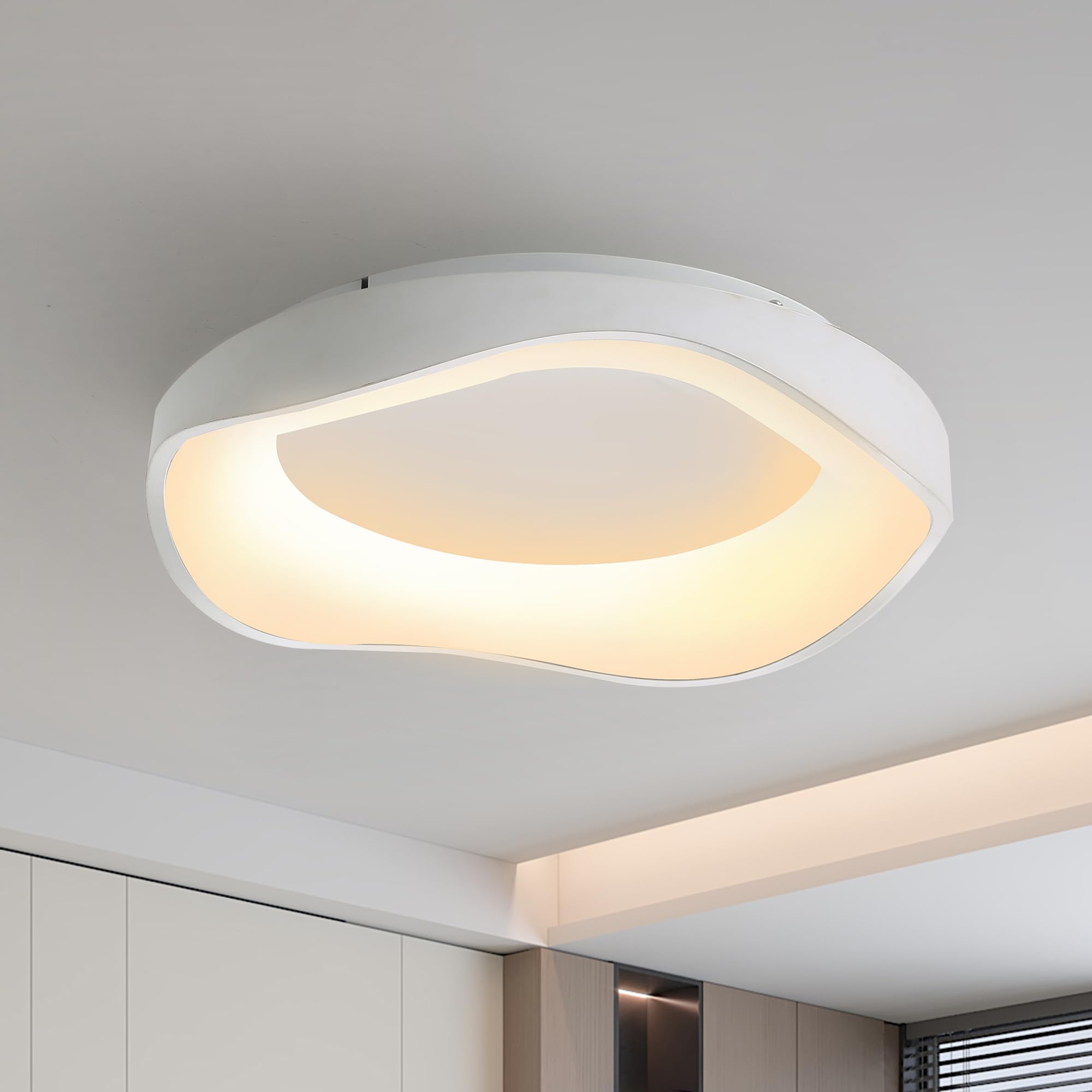 meibeileil LED-Deckenleuchte 52cm Dimmbar mit Fernbedienung – Moderne Deckenlampe 3000K-6500K