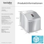 tectake Profi Eiswürfelmaschine 13 kg/24h – Klare Eiswürfel für Bar, Büro & Events – Bild 6