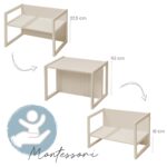 roba Sitzbank Cashmere/Beige – 2-in-1 Wendebank mit 2 Sitzhöhen für Kinder ab 2 Jahren – Bild 5