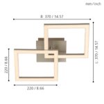 EGLO Palmaves 2 LED Deckenleuchte 37 cm – Moderne Designlampe Nickel-Matt für Wohnzimmer – Bild 8