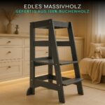 ALAVYA HOME NEO Lernturm Anthrazit – 3-fach höhenverstellbar, bis 70 kg belastbar – Bild 3