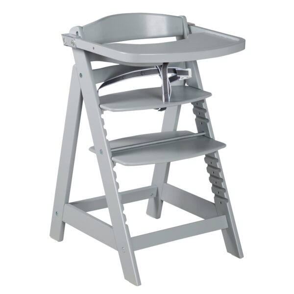 roba Treppenhochstuhl Sit Up Click & Fun – Mitwachsender Holzhochstuhl mit Klicksystem, Taupe
