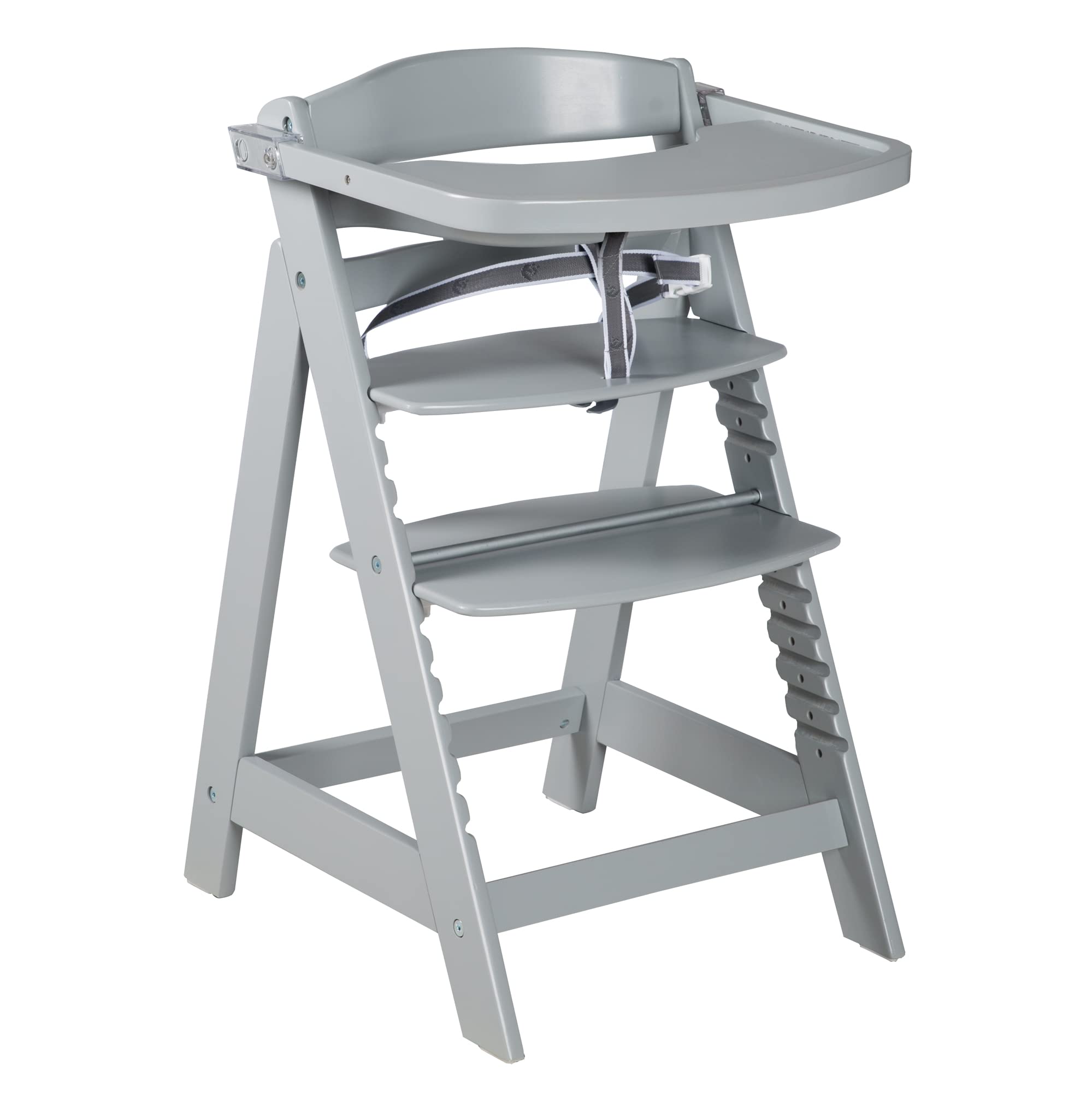 roba Treppenhochstuhl Sit Up Click & Fun – Mitwachsender Holzhochstuhl mit Klicksystem, Taupe