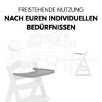 hauck Holz Essbrett für Alpha+ & Beta+ Hochstuhl – FSC Buchenholz Grau – Bild 6