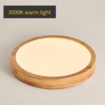 Schindora Holz LED Deckenleuchte Ø30 cm, 21 W, 3000 K warmweiss – Energiesparend für Wohnzimmer & Küche – Bild 2