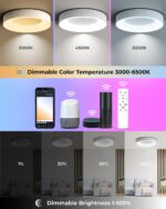 Matane 24W Smart RGB LED Deckenlampe 28cm – Dimmbar mit App & Sprachsteuerung – Bild 2