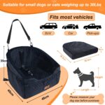Vivifying Hundeautositz 48x45x35 cm mit Sicherheitsleine – Memory-Schaum für kleine & mittlere Hunde – Bild 2