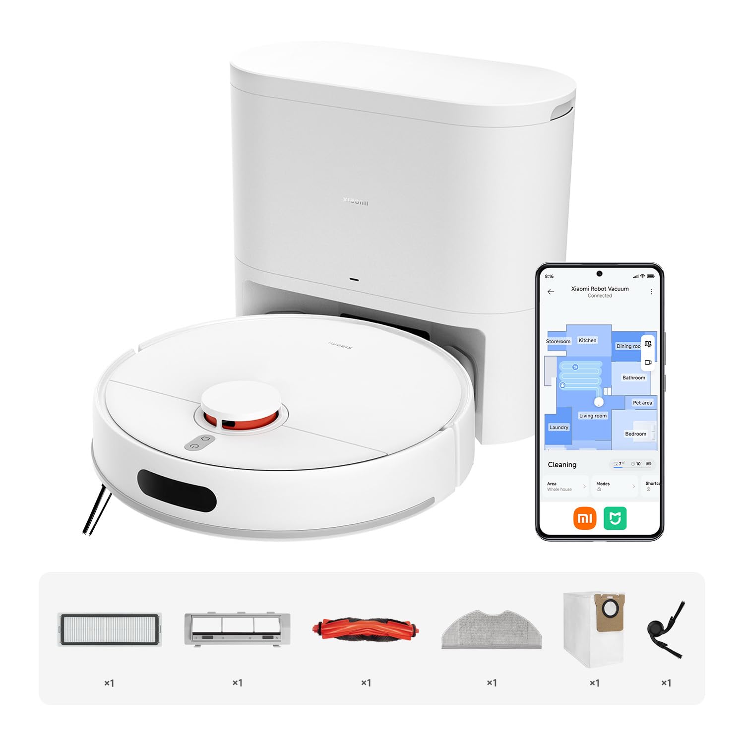 XIAOMI H40 Saugroboter mit Absaugstation – 10.000 Pa Saugkraft & 90 Tage Betrieb