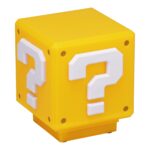 Paladone Super Mario Fragezeichen-Block Leuchte – Offizielle Nachttischlampe mit Sound