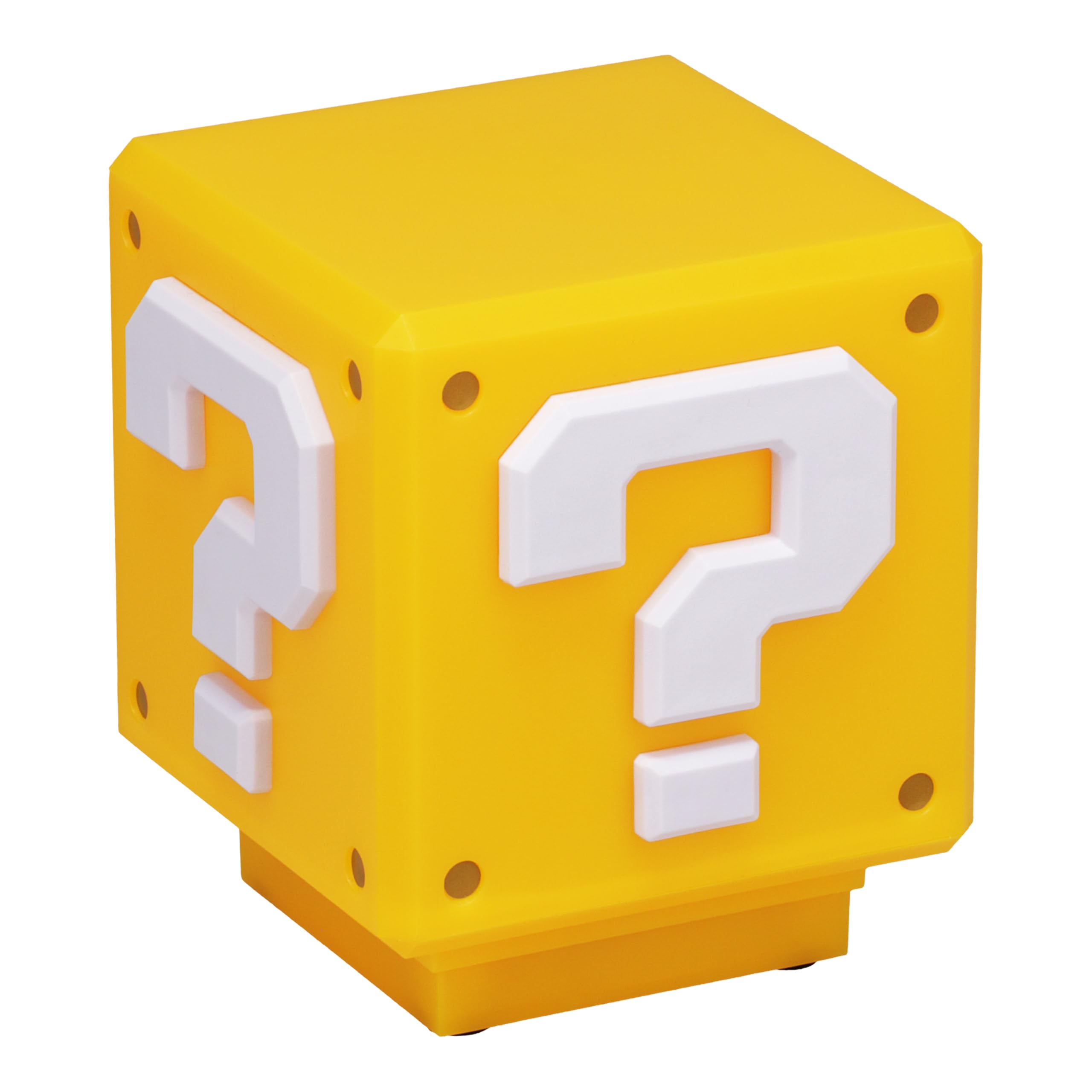 Paladone Super Mario Fragezeichen-Block Leuchte – Offizielle Nachttischlampe mit Sound