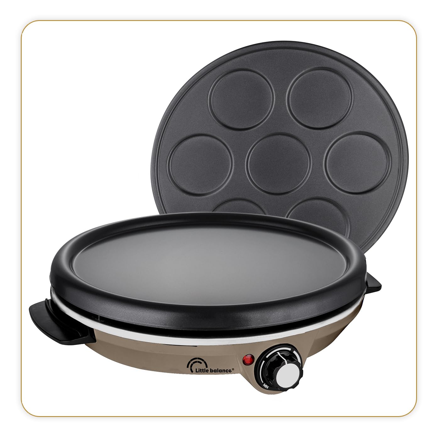LITTLE BALANCE Crêpe-Pfanne Duo 1000 – Elektrische Crêpes & Pancakes mit 2 Platten