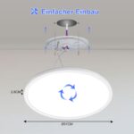 ONDTA LED Deckenlampe 45W, 6700lm, dimmbar 2700K–6500K mit Fernbedienung & IP44 – Bild 8