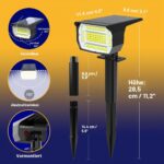 LOTMOS Solarstrahler 4er-Set mit 82 LEDs – Wasserdichte Gartenbeleuchtung für Außenbereiche – Bild 2
