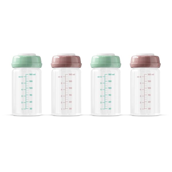 Premium Muttermilch-Aufbewahrungsflaschen aus Glas, 4 x 180 ml – ana baby