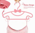 Homewit 40er Set Kinderkleiderbügel 29,5 cm Rosa mit Schmetterlingsdesign – Rutschfest & Platzsparend – Bild 5