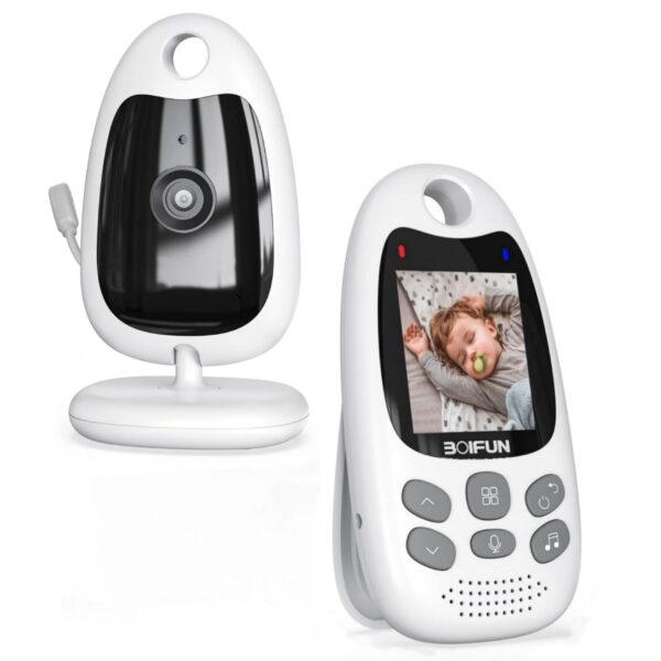 BOIFUN Babyphone mit Kamera 720P – WLAN-frei, Nachtsicht & Zwei-Wege-Audio