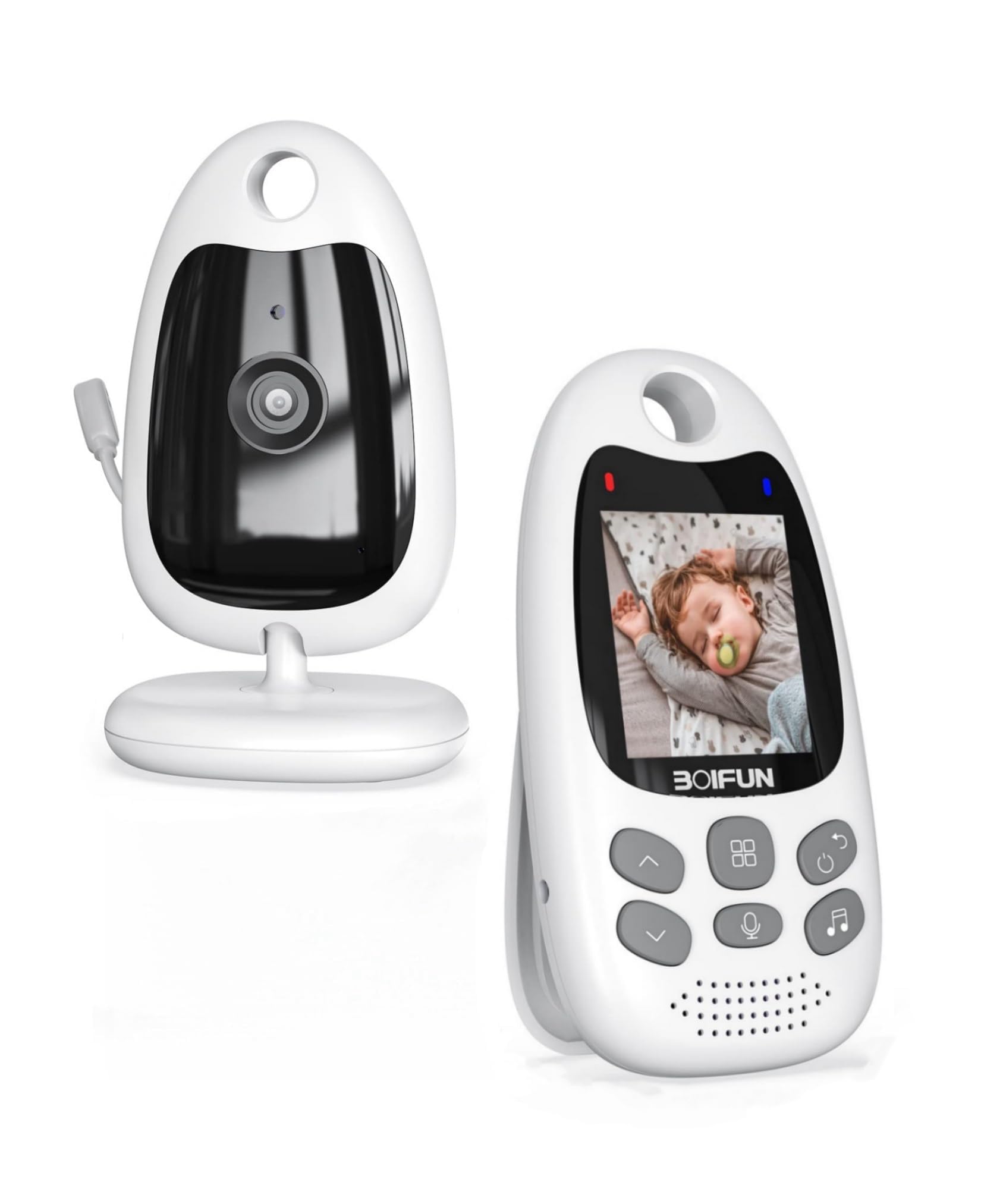 BOIFUN Babyphone mit Kamera 720P – WLAN-frei, Nachtsicht & Zwei-Wege-Audio