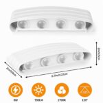 GeyouLux LED Wandleuchte IP65 8W 700LM – Warmweisse Aussenwandlampe 2700K fuer Innen & Aussen – Bild 6