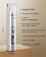 oneisall 4in1 Hundeschermaschine Set – Professionelles Trimmen für Körper, Pfoten & Nägel – Bild 9