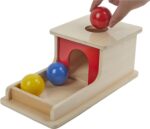 YAANI Montessori Objektpermanenzbox – Holzspielzeug für Babys ab 6 Monaten – Bild 3