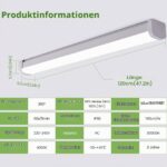 LEZOE LED Deckenleuchte 120cm mit Radar-Bewegungsmelder IP66 – 4200 Lumen Feuchtraumleuchte – Bild 6