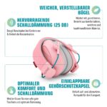 Alpine Muffy Gehörschutz für Kinder – 26 dB Lärmschutz in Rosa für bis 16 Jahre – Bild 3