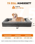 Upvilla Orthopädisches Hundebett XL – Waschbares Hundesofa mit Eierförmigem Wellenschaum – Bild 4