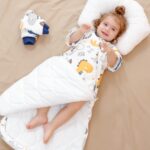 MIKAFEN Baby Schlafsack Winter 3,5 Tog 78-90cm – 100% Baumwolle mit abnehmbaren Ärmeln – Bild 2