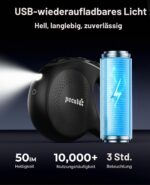 Pecute Rollleine 8m mit LED-Licht – Ausziehbare Hundeleine für Grosse Hunde bis 50 kg – Bild 3