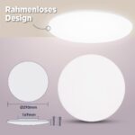 BestLuz LED Deckenleuchte Ø29cm mit Mikrowellen-Bewegungsmelder – 3600lm IP54 – Bild 6