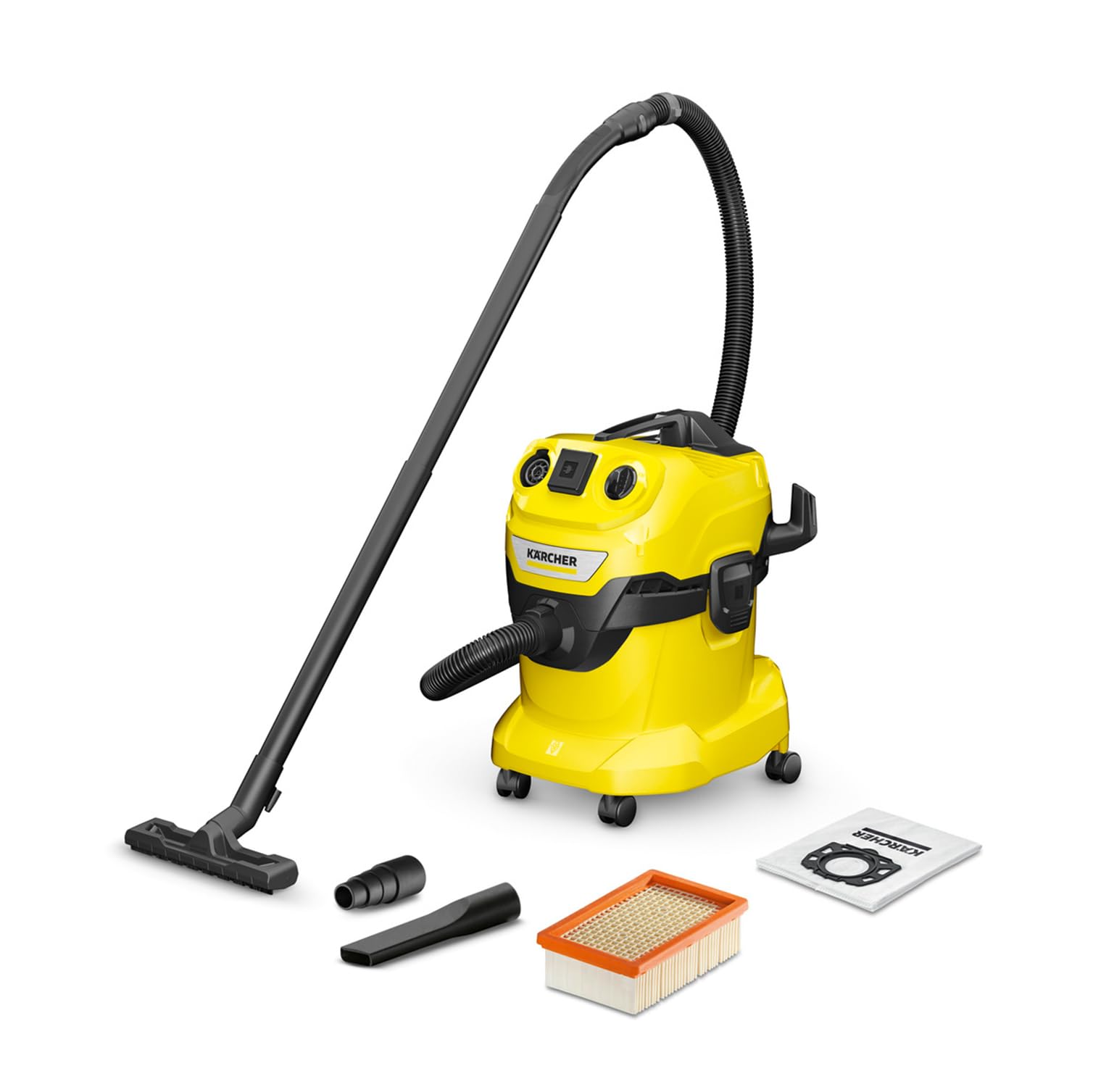 KÄRCHER WD 4 P V-20/5/22 Nass-/Trockensauger – 1.100 W für Haus & Werkstatt
