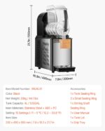 VEVOR Slusheis-Maschine 4L Edelstahl – Profi-Getränkefrostgerät für Gastronomie – Bild 3