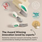 doddl 3-teiliges Besteckset Aqua – Ergonomisches Kinderbesteck ab 1 Jahr für selbstständiges Essen – Bild 6