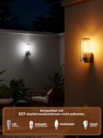 brightower Außenwandleuchte mit Bewegungsmelder – Aluminium Wandleuchte IP65 für Garten – Bild 5