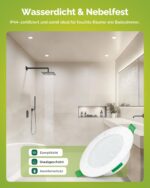 Fondiiz LED-Einbaustrahler 230V, 6W, 700LM – 12er Set mit 3 Farbtemperaturen für Badezimmer – Bild 3