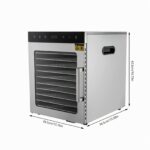 Garbenat 10-Etagen Dörrautomat 800W – Profi-Lebensmitteldehydrator mit LED & Edelstahl – Bild 3