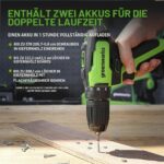 Greenworks 35 Nm Akkubohrer-Set – 24 V Lithium mit 2 Ah Akku & Koffer – Bild 7