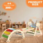 Puecrof Montessori Kletterdreieck 7-in-1 mit Rutsche & Bogen – Motoriktraining für Kleinkinder 1–3 Jahre – Bild 2