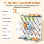 Lifewit Babyflaschen Trockenständer mit 15 Haken – Platzsparender Flaschentrockner für Arbeitsplatte – Bild 5