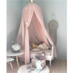 OldPAPA Kinder Betthimmel 240 cm Rosa – Premium Moskitonetz Baldachin für Babybett – Bild 4