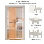 unipaws Katzenschutzgitter 190 cm – Automatisch schliessend, ohne Bohren, 53–86 cm – Bild 7