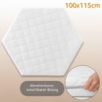 Totsy Baby Laufgittereinlage 6-eckig 115 x 100 cm – Schaumstoffmatratze mit abnehmbarem Bezug – Bild 3