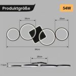 Liyabber 94cm LED Deckenleuchte Dimmbar – 54W Wohnzimmerlampe mit App-Steuerung & Memory Funktion – Bild 5