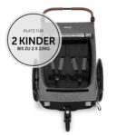 hauck Dryk Duo 2in1 Fahrradanhänger & Buggy für 2 Kinder – Melange Grey – Bild 4