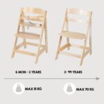 roba Sit Up III Treppenhochstuhl – Mitwachsender Holz-Hochstuhl ab 6 Monaten bis 50 kg – Bild 9