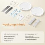 Swoieltr Akku-Deckenleuchte mit Bewegungsmelder & Magnet – Kabellos, dimmbar, 2er-Set – Bild 9