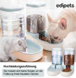 Edipets Automatischer Futterspender 3.8L – Doppelnapf für Katzen & Hunde (Grau) – Bild 5